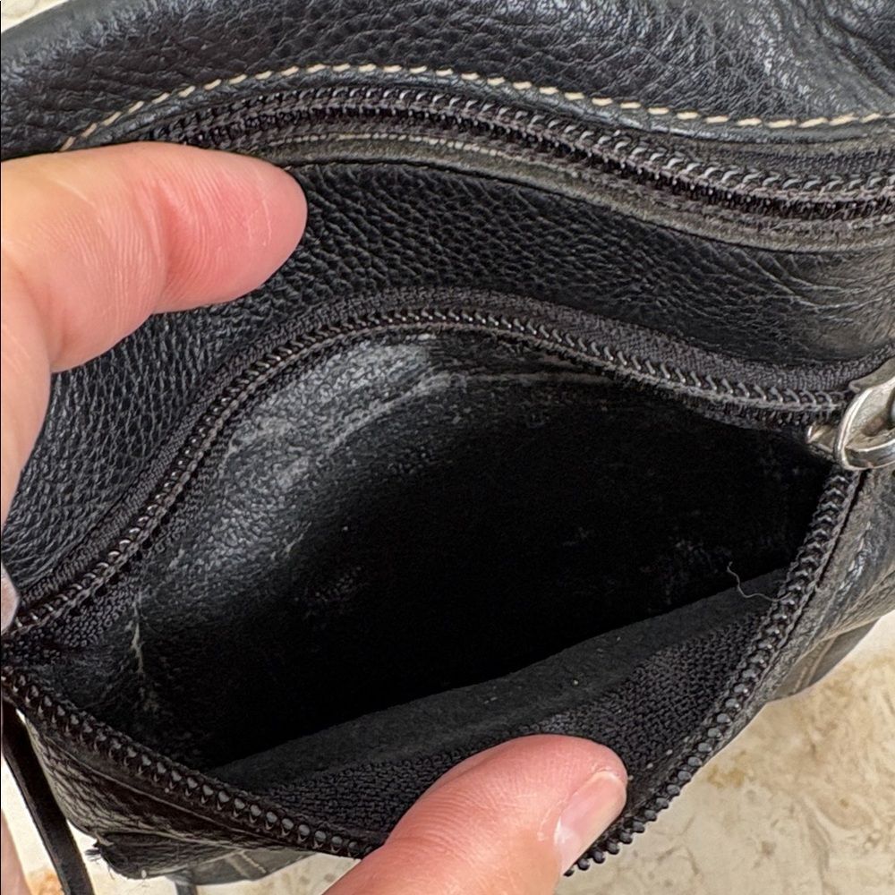 Vintage Roots Hanging Pouch Leather Crossbody Bag - Picture 12 of 13